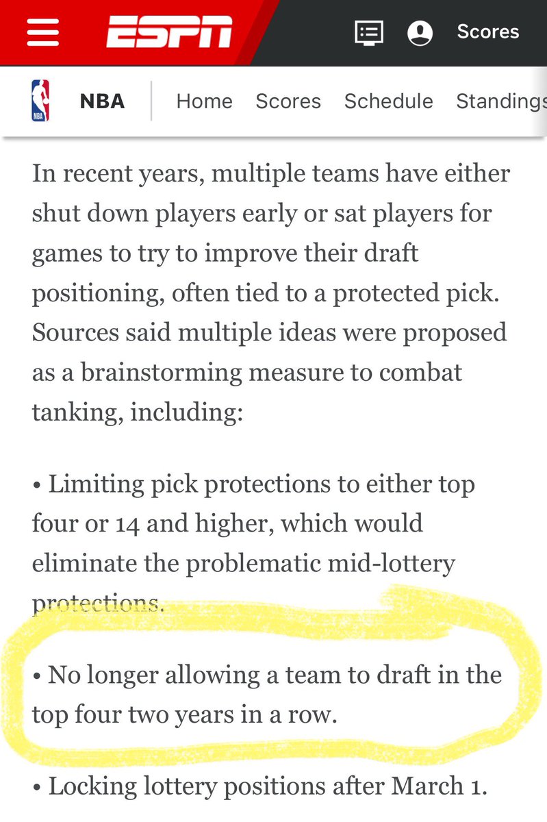 As a fan of an NBA team that hasn’t picked in the top 4 since 1988, I LOVE this idea. 

Also intrigued by the March 1 suggestion.