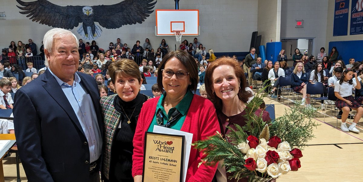 As executive assistant at All Saints Catholic School, Kristi Uhlemann impacts every employee and student through her work. Join us in congratulating her as our newest #WorkOfHeart recipient.

Story: catholicfoundation.com/all-saints-cat…