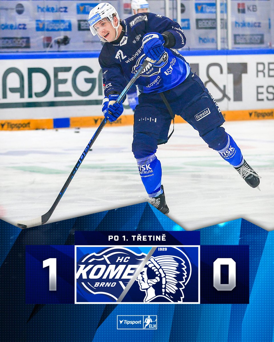 HCKometa's tweet photo. ⏰ 20:00 | Po úvodní části držíme těsný náskok díky trefě Andreje Kollára ✔️

#KOMPLZ 1:0 #TELH https://t.co/bFiONj0SyV