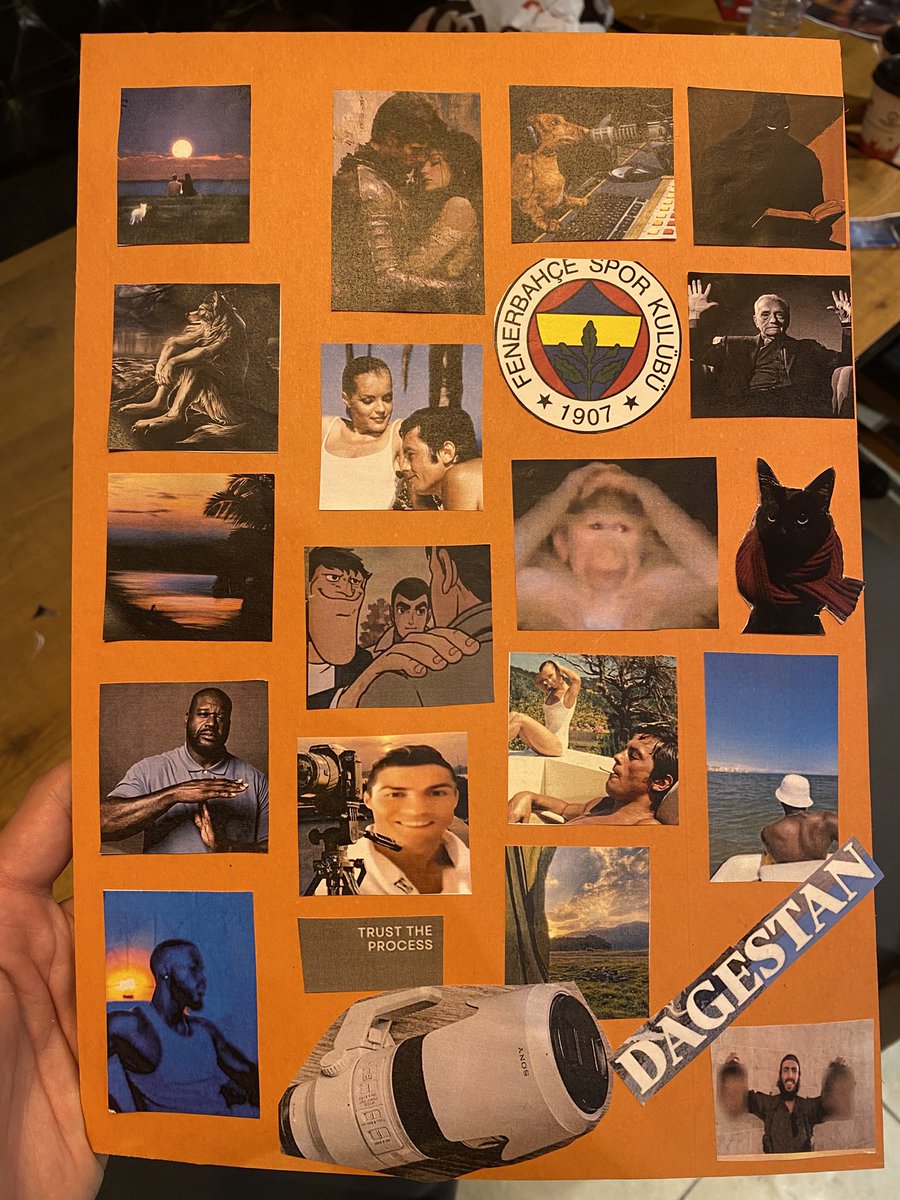 Vision board denen zırvalığı istemeden de olsa yapmış bulunduk işin amacı vs skmzde değil ok