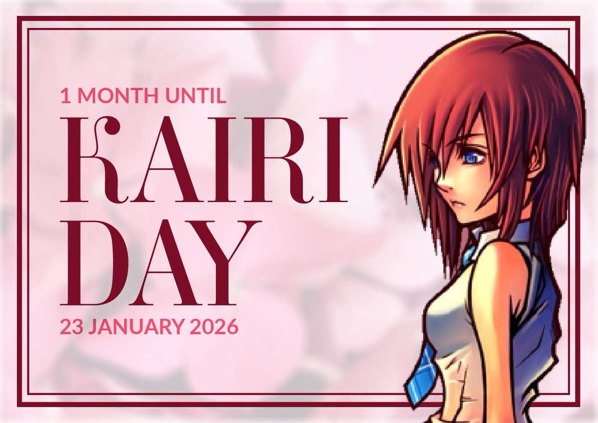 Just one month left until #KHKairiDay2026! 💮 #KingdomHearts