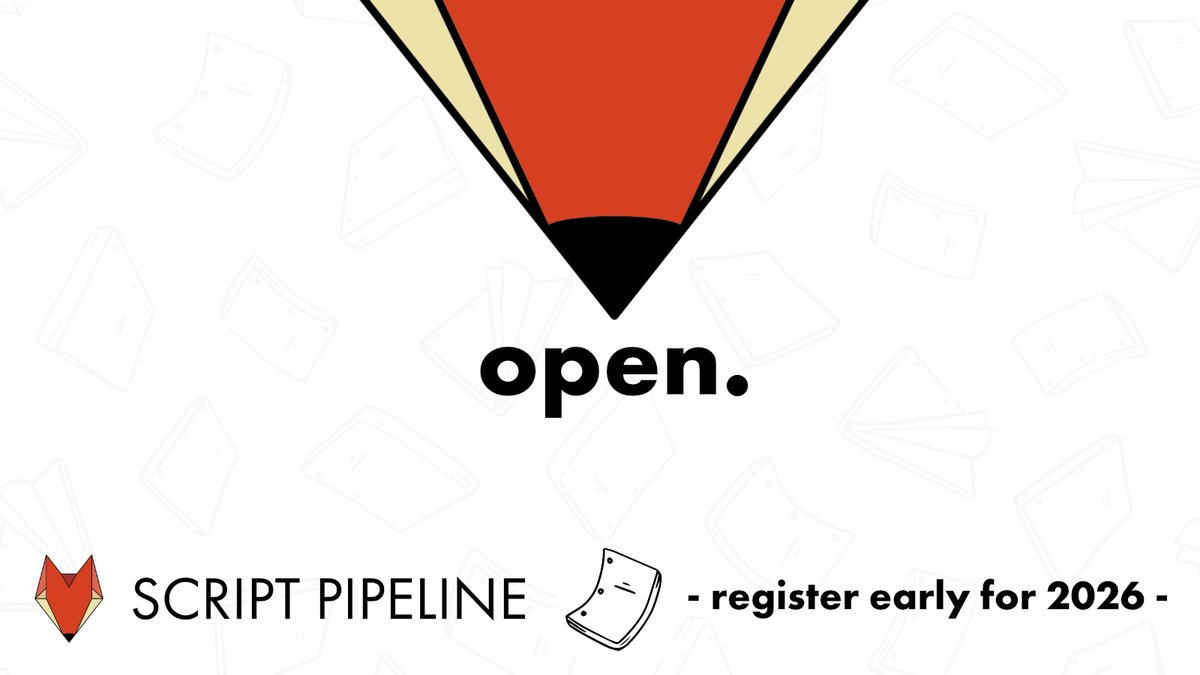 ScriptPipeline's tweet image. Pre-register deadline for the 2026 seasons:

December 30th

Register now,  submit your final draft any time before May 31st (no extra fee).

#Screenwriting - scriptpipeline.com/contest/screen…

#TV - scriptpipeline.com/contest/tv-wri…