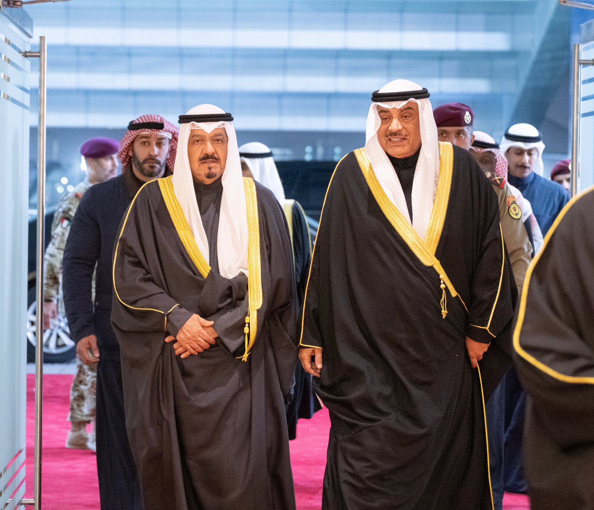 ممثل سمو الأمير سمو ولي العهد لدى حضوره نهائي كأس سمو الأمير في استاد جابر 