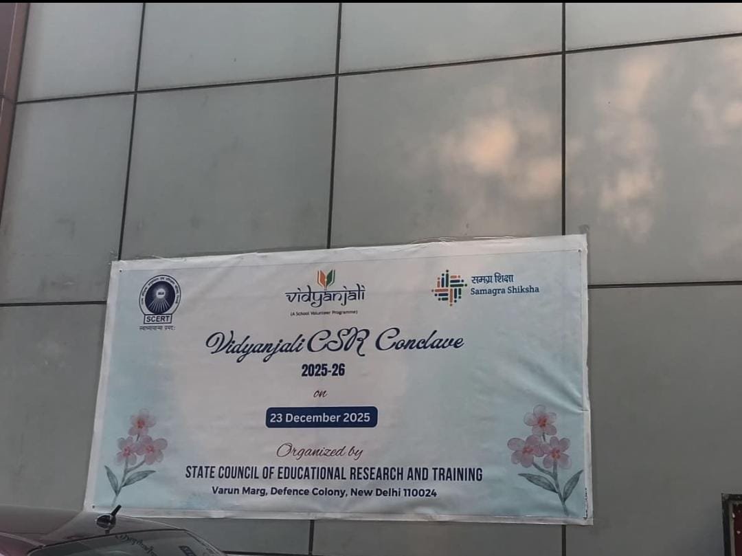 DIETDaryaganj's tweet photo. The DIET Team actively attended &amp; contributed in the organisation of the #VidyanjaliCSRConclave held today at SCERT, where esteemed CSR partners &amp; NGOs got felicitated for their impactful contributions to education. 🤝✨
#SCERT #EducationPartnerships #CollaborativeImpact https://t.co/NO8hsZaGV4