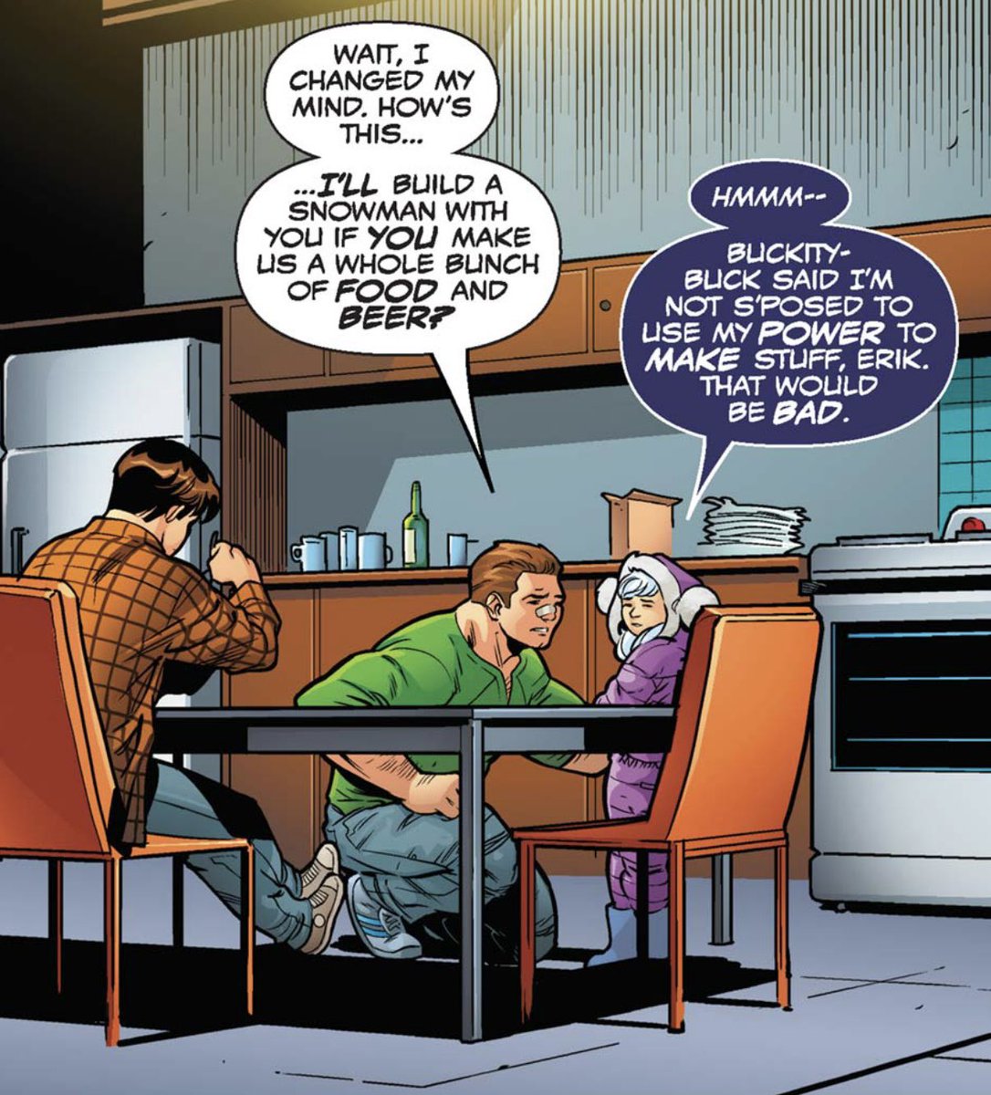 ⠀
Kobik con todos porque acordó no utilizar ningún poder: Buckity dijo NO. 😇
⠀