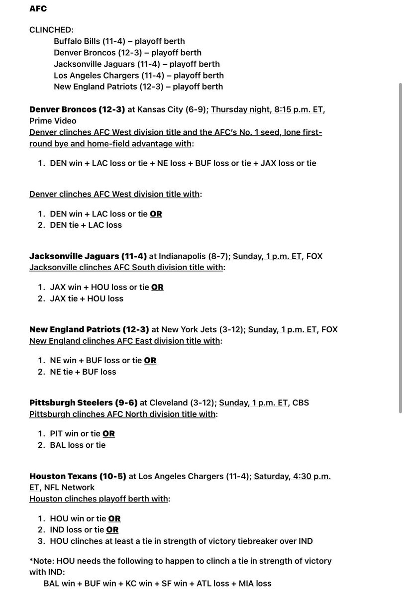 RapSheet's tweet photo. Clinching scenarios for Week 17: https://t.co/IfrBFlXkEA