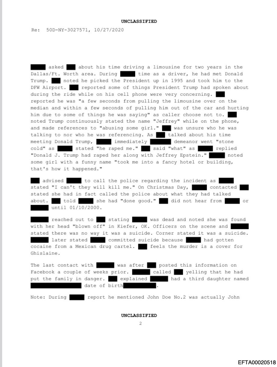 sandro_pozzi's tweet image. La última remesa de documentos de Epstein mencionan a Trump en varios puntos. Los que están generando más revuelo son un expediente del FBI que hace referencia a una acusación de violación y un mensaje sobre los múltiples viajes que hizo en el jet privado del pedófilo