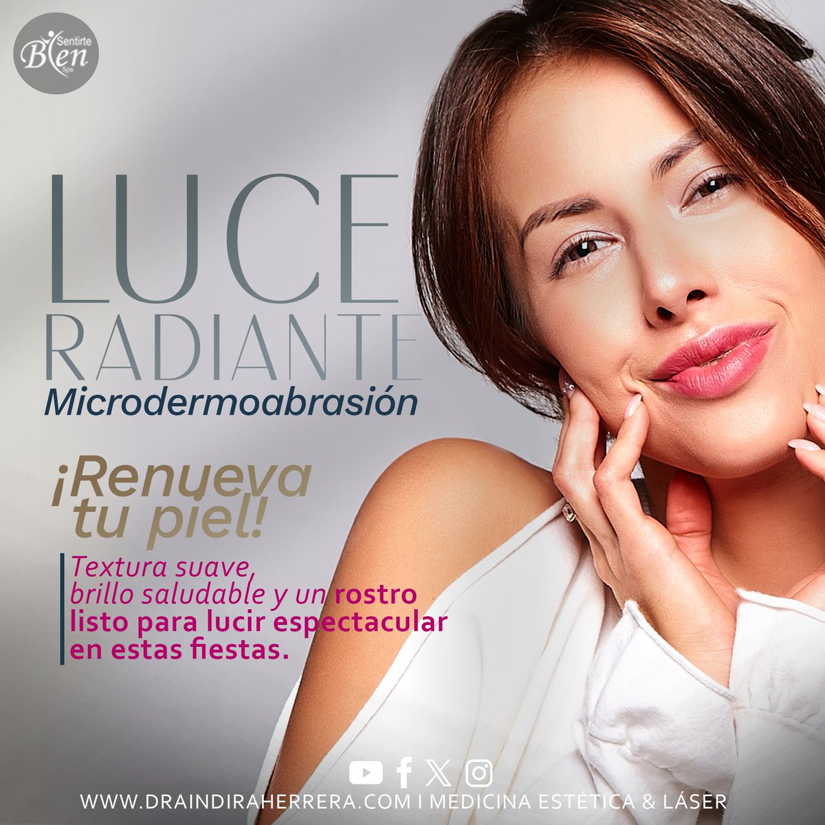 SentirteBienSpa's tweet photo. 𝐅𝐚𝐜𝐢𝐚𝐥 𝐏𝐫𝐨 𝐜𝐨𝐧 𝐌𝐢𝐜𝐫𝐨𝐝𝐞𝐫𝐦𝐨𝐚𝐛𝐫𝐚𝐬𝐢ó𝐧. Tu  rostro listo para lucir espectacular en estas fiestas.
Reserva ahora y luce una piel impecable.  https://t.co/6xEvkQNcEB https://t.co/zrBEqIebXo