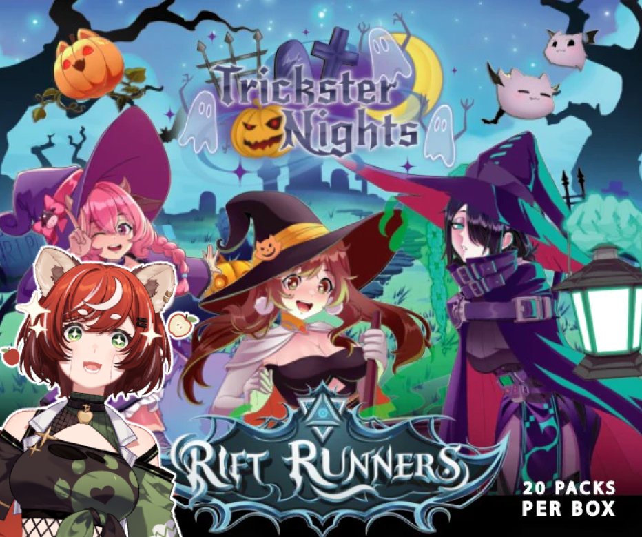 Today I'm cracking into some boxes of Rift Runners (<a href="/VoidWaveCEO/">Rift Runners TCG</a>), as well as a few NIKKE packs!

If you want to watch my luck be tested, or just want to see me for the final time in 2025, come on by! 🍎✨