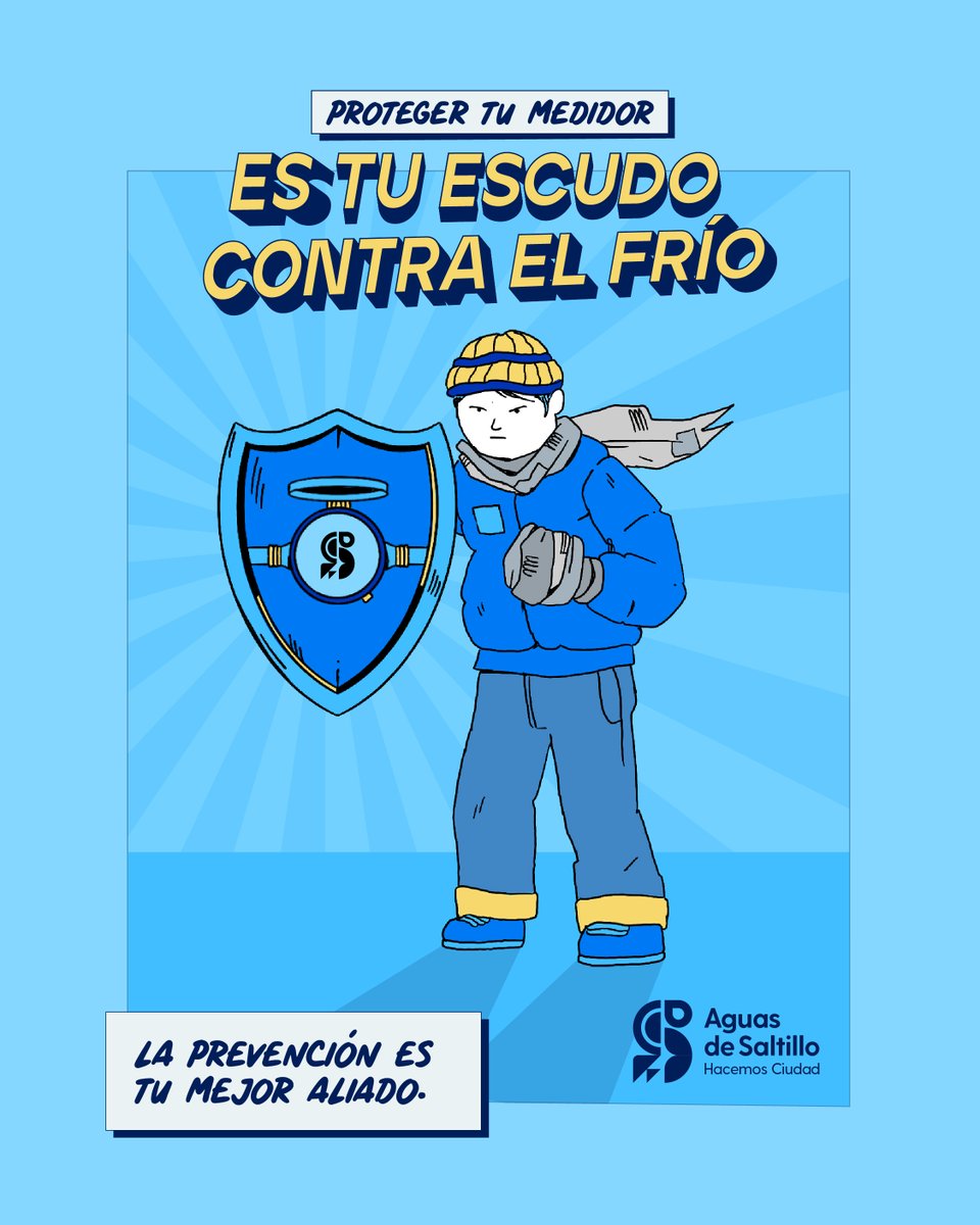 Hasta los héroes necesitan un escudo.
Protege tu medidor contra heladas forrándolo adecuadamente. Además, puedes contratar tu seguro de medidor en cualquier de nuestras 4 sucursales.

#Saltillo #PonteLaCapa