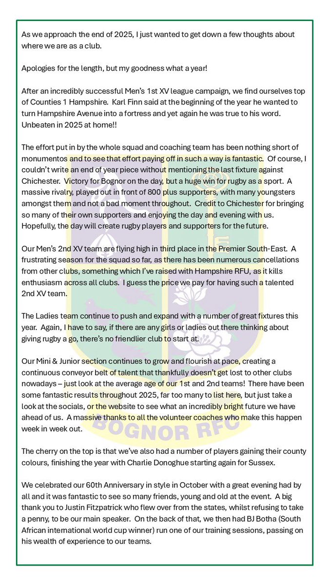 Bognor Rugby Football Club 🟩🟪⬜️ tweet media