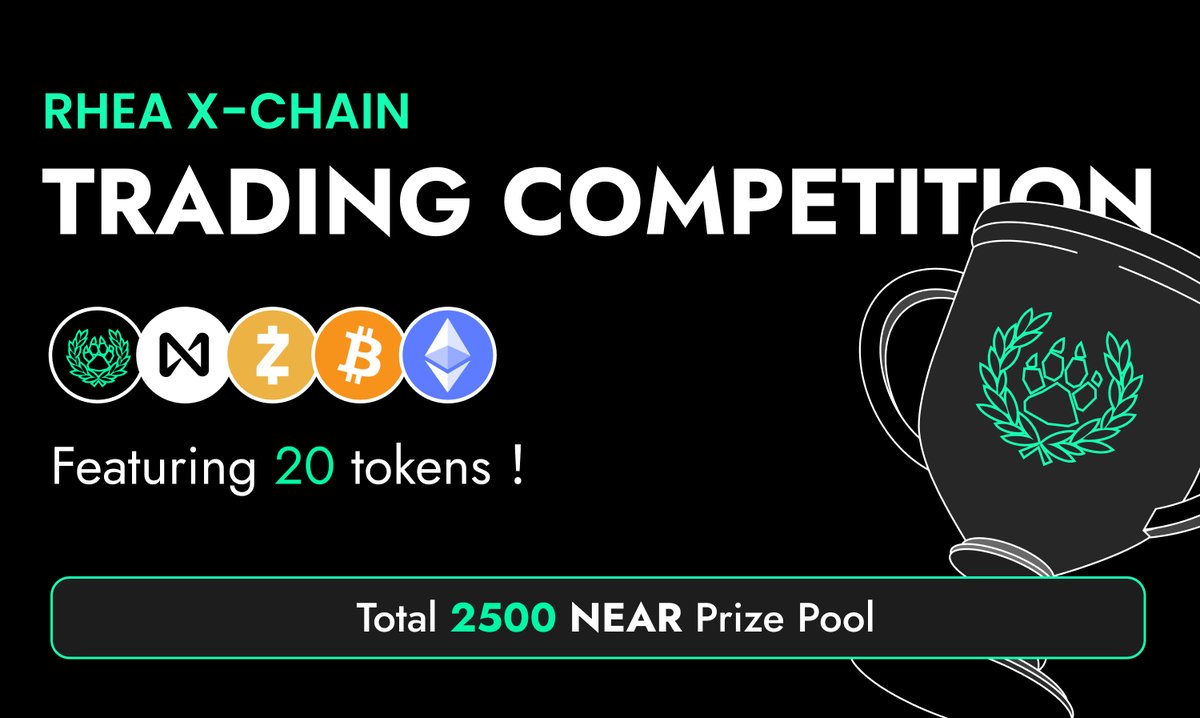 rhea_finance's tweet image. RHEA ❌ Chainsimplifies everything 

Grab shares of 2500 $NEAR by trading on:
x.rhea.finance

Track trade volume with the RHEA X-Chain Trading Competition Dune Dashboard below:
bit.ly/4sd1gBb

Token list supported on the next tweet ⬇️⬇️