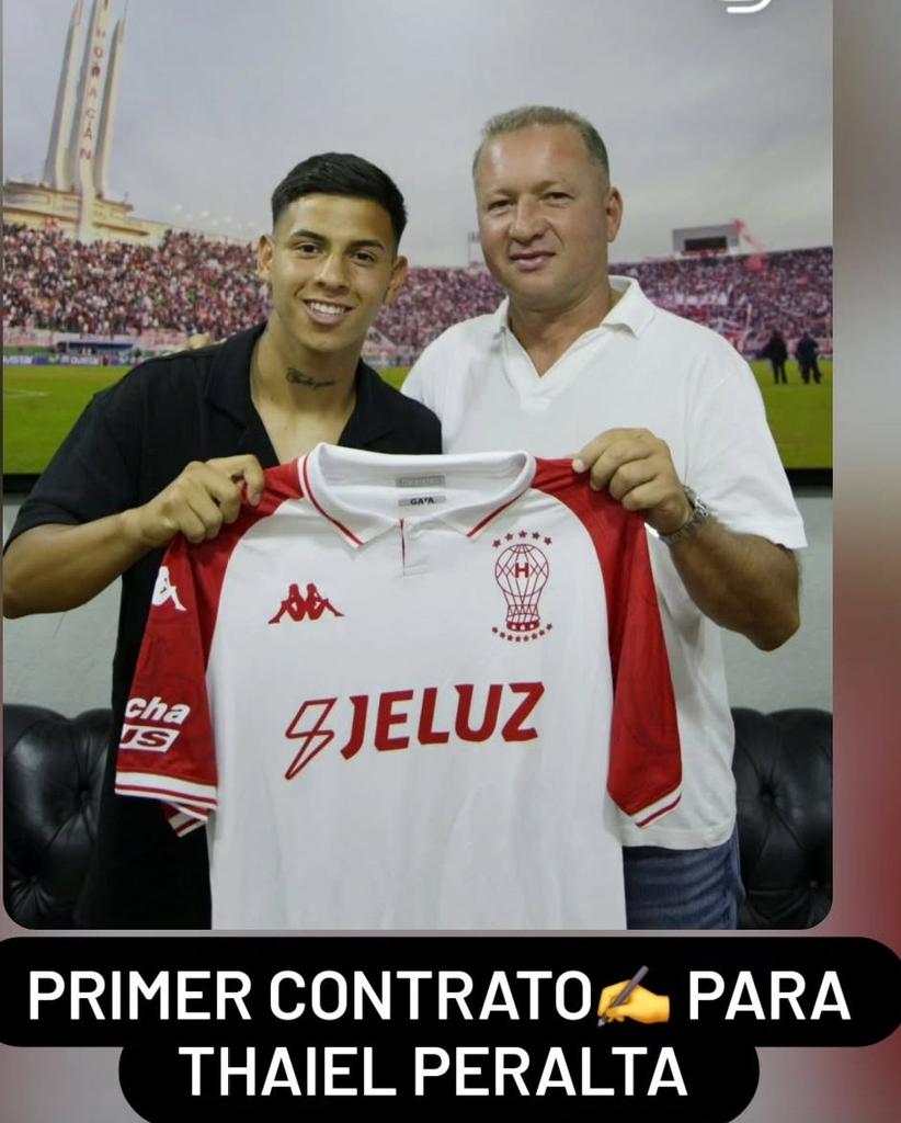 #huracan Thaiel Peralta firmo su primer contrato ✍️ con el Club hasta diciembre de 2028 🎈