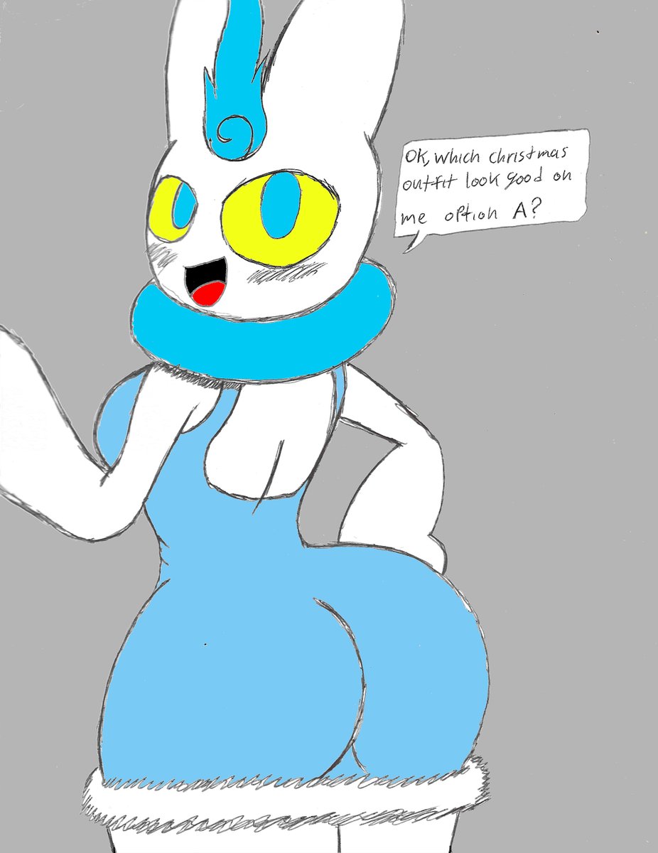 deviantbuu's tweet image. which christmas outfit looks good on dianica? A or B?