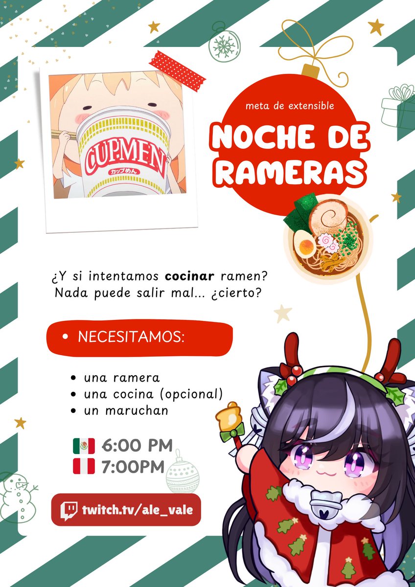 🍜NOCHE DE RAMERAS🍜 

Desbloqueamos una meta del extensible donde haremos un rico ramen, puedes unirte comprando uno listo o acompañarnos hacer uno desde 😋 

Hoy será una noche de rameras que les gustan el ramen 

 LINK ABAJO ⬇️⬇️
