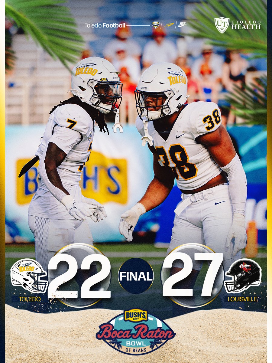 ToledoFB's tweet image. Final from Boca Raton.

Thanks to #TeamToledo for being with us all season long 🚀