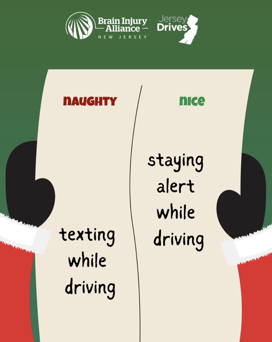 SouthOrangePD's tweet image. Holiday traffic is busy enough — don’t add distracted driving to the mix. 🎄🚗

Your full attention behind the wheel helps keep pedestrians, cyclists, and fellow drivers safe. One moment of focus can make all the difference this season.

Drive alert. Arrive safely.
#SafeRoadsNJ