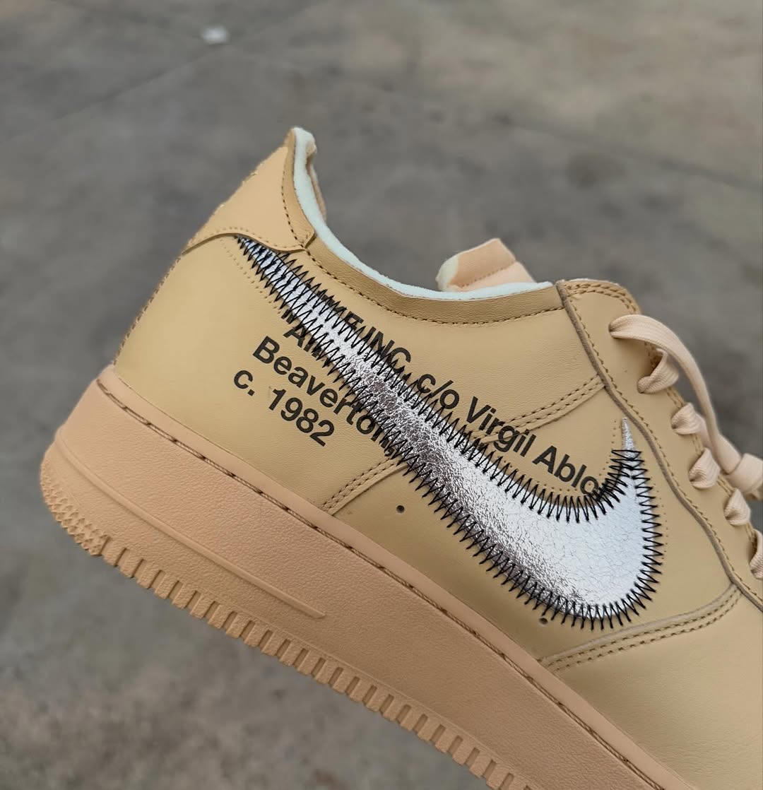 JustFreshKicks's tweet photo. IN HAND LOOK: Off-White x Nike Air Force 1 Low SP "Sesame" 🕊️

🗓️ Early 2026
💰 $150 https://t.co/CgPfoFM06M