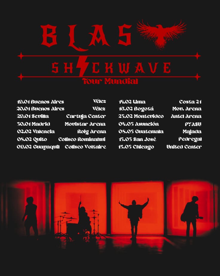 skarificado's tweet image. ⠀
⠀⠀⠀⠀BLAST.

TOUR MUNDIAL OFICIAL 2026.

¡Es nuestro placer anunciarles el siguiente tour mundial! Los esperamos en todos los países hispanohablantes este inicio de año 2026, entradas disponibles a partir del 24.12.

Les deseamos feliz navidad y próspero año nuevo.