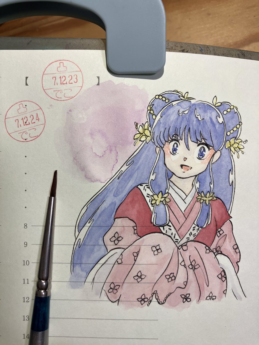 decocchi_7134's tweet photo. #シャンプー #らんま½  #凸がき1日1絵 #mdnotebookdiary #blackwing #水彩 https://t.co/LHZ7Uzocd2