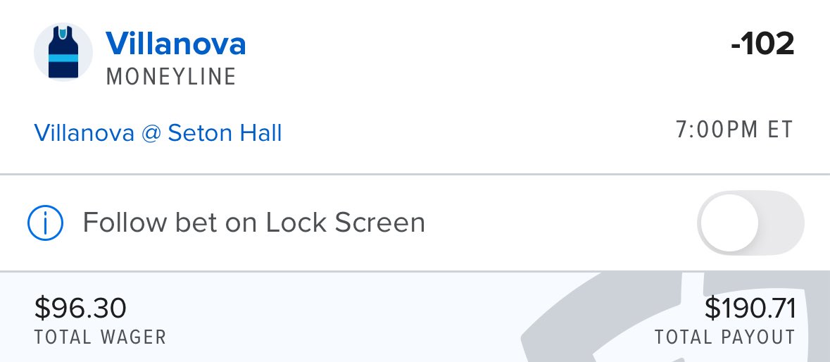 OutofLineBets's tweet image. 🪜 Day 2 $50 → $10,000 Challenge 🪜 

Villanova ML -102

$96.30 ➡️ $190.71

❤️‍🔥 = CLIMBING