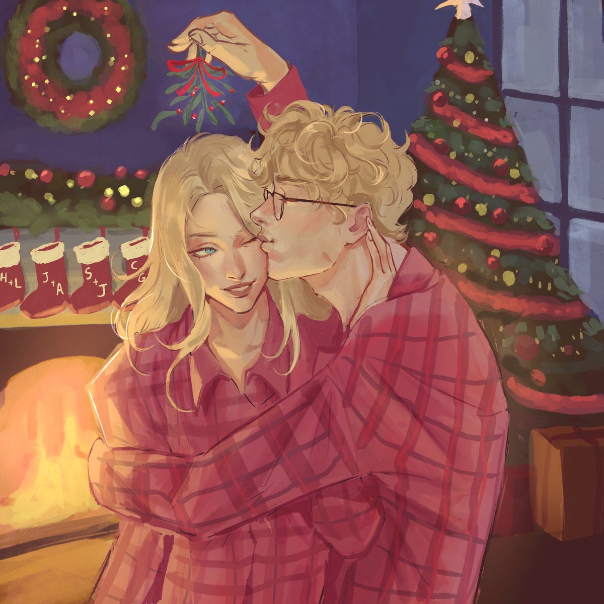 elizhughb's tweet image. #hughlizmas | day 3

Lizzie &amp;amp; Hugh kissing under the mistletoe! 💫

art by brielaelaa 
comm by me, @lizziebiased and @lizzieysng