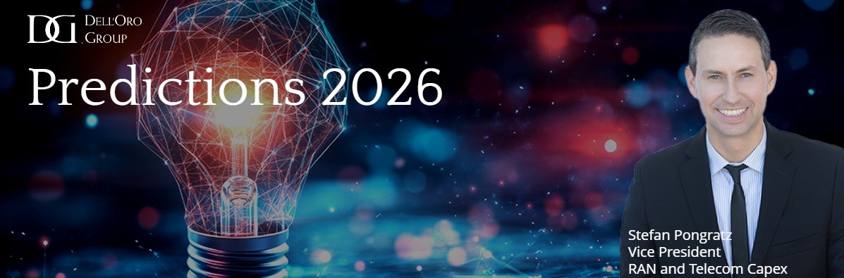 DellOroGroup's tweet photo. “As the RAN market moves beyond peak 5G rollouts, overall revenue will remain flat in 2026. Growth in #PrivateWireless, #OpenRAN, #CloudRAN, #AIRAN, and small cells will sustain strategic momentum.” Stefan Pongratz, VP RAN analyst. https://t.co/9JPiTbJOeZ
#predictions2026 https://t.co/M6gzTbyz5S
