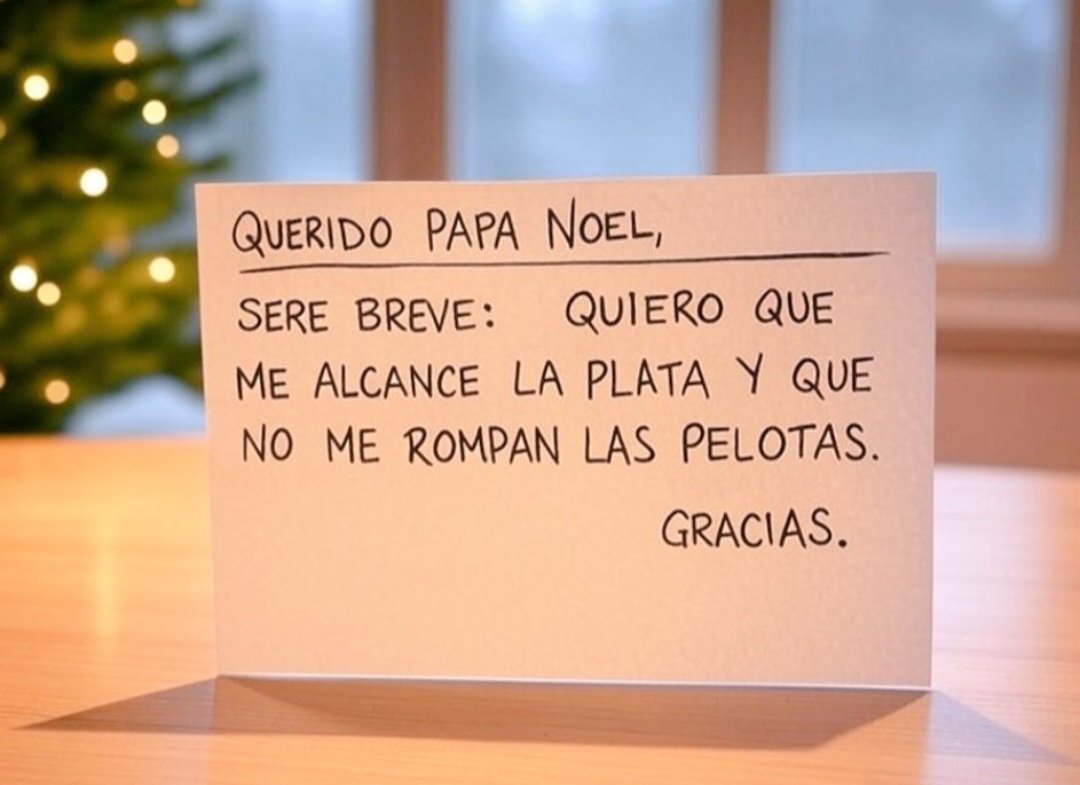 Ya le escribí mi carta a papá noel.
