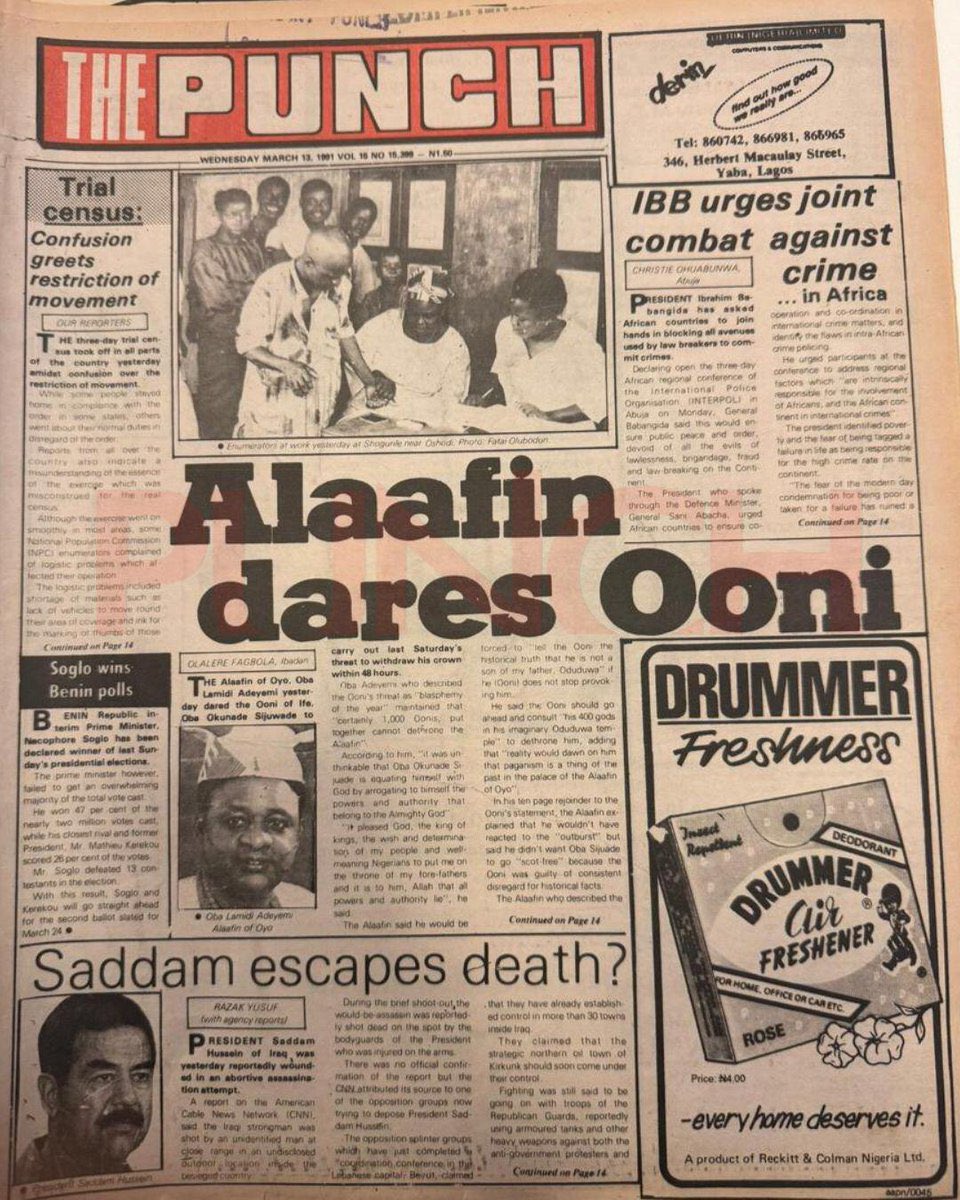 h4v43's tweet image. Your ooni couldn’t do jack when alaafin warned him back in 1991