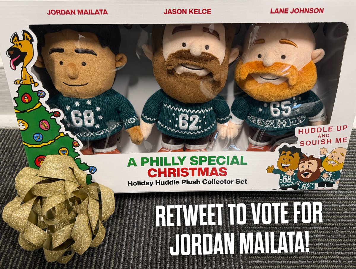 RETWEET for a chance to win this A Philly Special Christmas Holiday Huddle Plush Collector Set 👀

#WPMOYChallenge X Jordan Mailata

Rules:  bit.ly/3Y1Ggzw