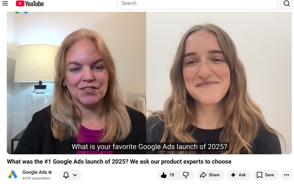 1. What was the #1 Google Ads launch this year? 

2. What is the #1 tip for success in 2026?

🎧Hear what several Google Ads product leaders chose in our year-end episode of Ads Decoded
youtu.be/2sc3KK13FP8?si…

👇And if you've got your own top picks &amp; tips, share them below!