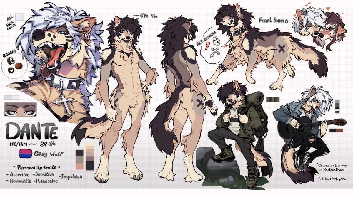 HerbYeen's tweet image. Reference sheet comi!! ⛓️🖤