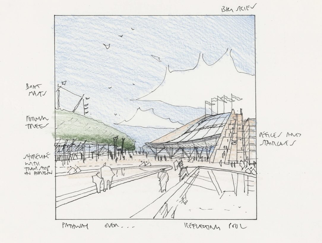 _thearchitector's tweet photo. Cuando sea grande quiero dibujar como Sir Norman Foster. https://t.co/hGC2AnNeIl