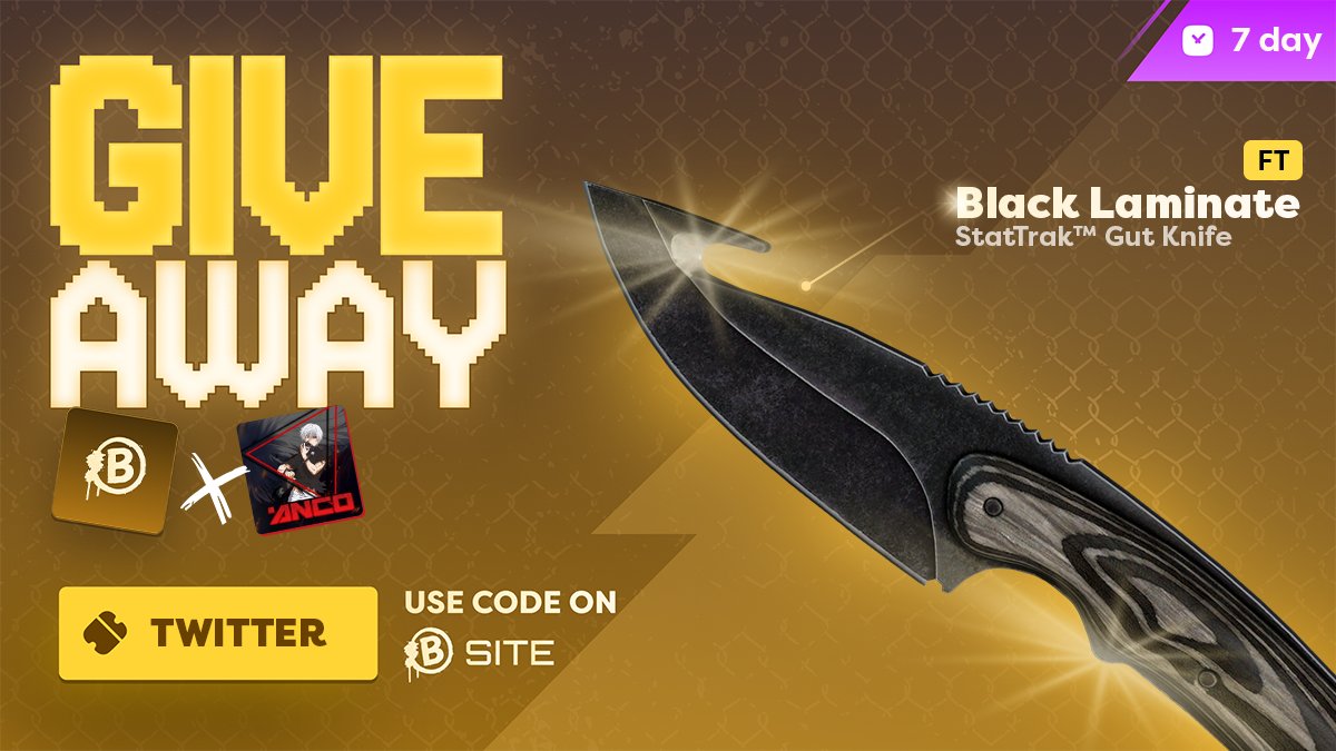 Anco_CS2's tweet image. 🟡ST Gut Knife Black Laminate (FT) Giveaway🟡

To enter:

✅Follow me &amp;amp; @bdotsite 
✅Like &amp;amp; RT
✅Tag your friends

🤞Ends in 7 days, good luck!