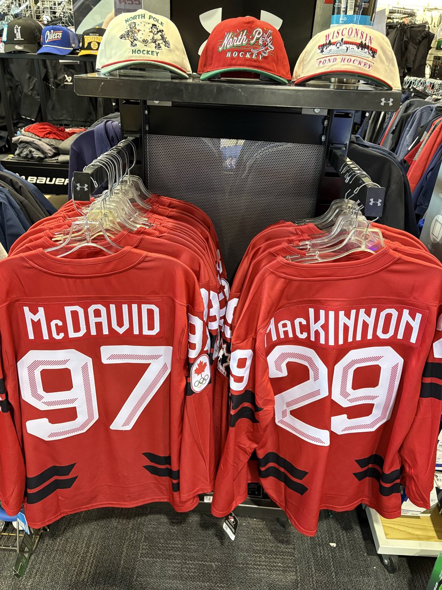 SFSstalbert's tweet image. Happy Christmas Eve Eve! 🎄✨
We’re open till 8 tonight and 9–1 tomorrow for all your last-minute gift needs.

Still tons of great options in-store: 🇨🇦
Canada Olympic jerseys freshly crested with McDavid, MacKinnon, Crosby &amp;amp; Makar, plus new PSD underwear, Good Luck Socks and more