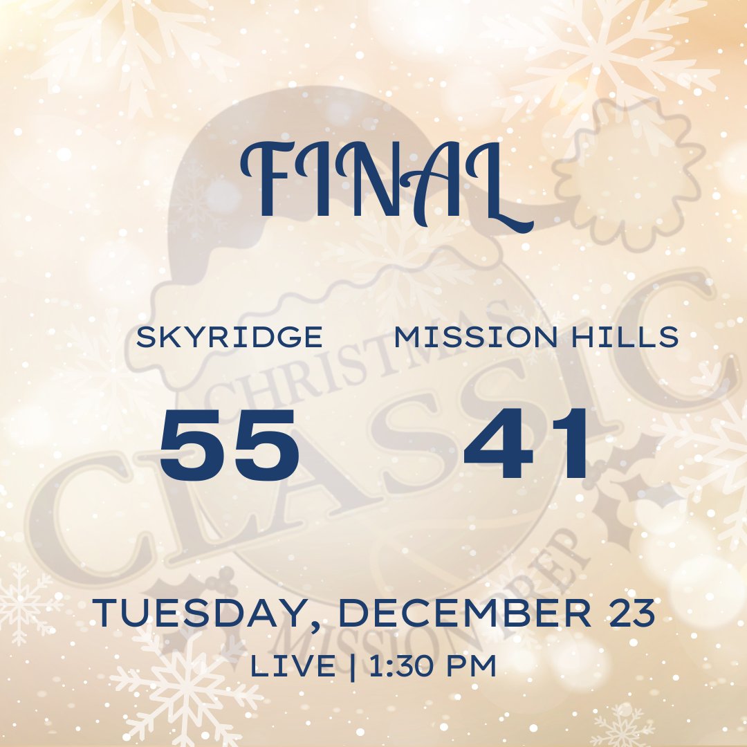 MPXmasClassic's tweet photo. Final: Skyridge gets the win 55-41. #11 Joel Gardner takes home Player of the Game! https://t.co/n5JW5NKdaG