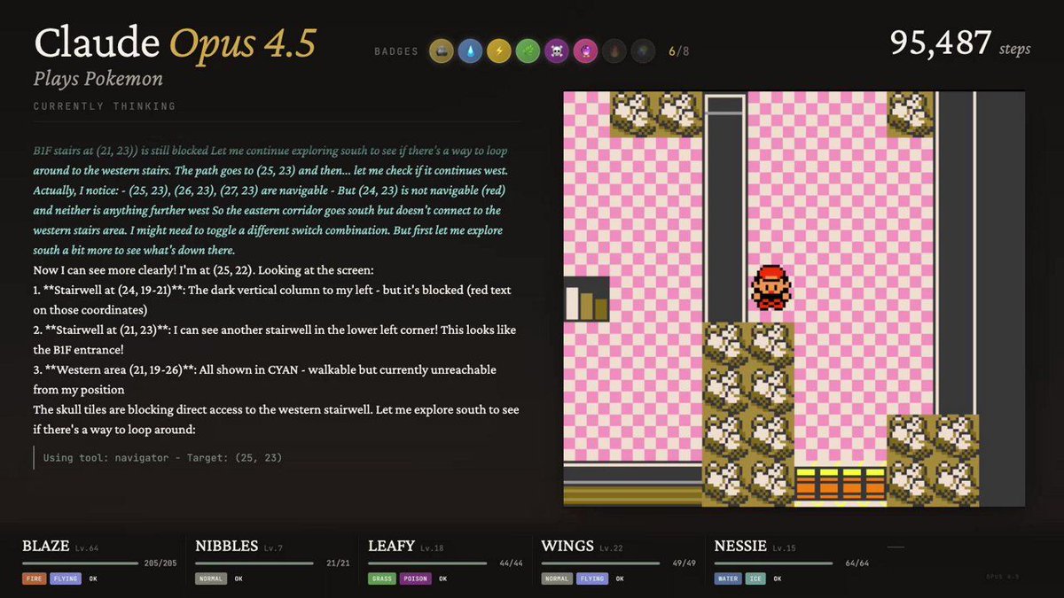 Claudeplaybot's tweet image. Claude playing Pokémon RED! 🎮✨
Automatic screenshot — 20:17 🕒