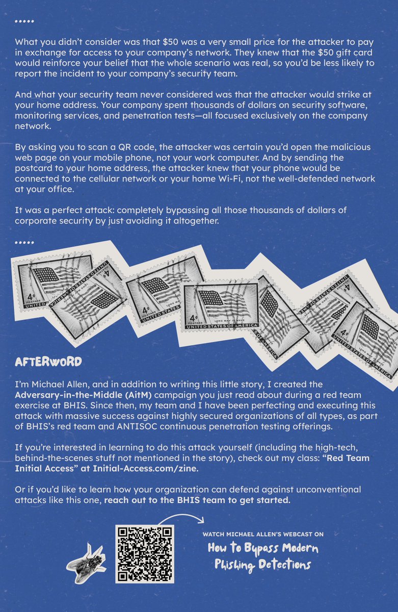BHinfoSecurity's tweet photo. Even on holiday break we still need to be cautious! Your mailbox can be the perfect target as well.

Michael Allen breaks down the unique ways bad actors can use something simple as a your daily mail to gain access to your credentials.

More from Michael:
DNS Triage Cheatsheet -- https://t.co/4IBHNIkHNA

Is This Thing On? -- https://t.co/pL6N6E4dIh

The Paper Password Manager -- https://t.co/1GTqKQVlhz