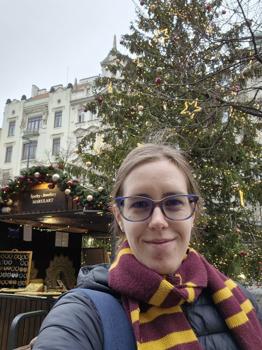 I match the Christmas market in Wenceslas Square! 😄