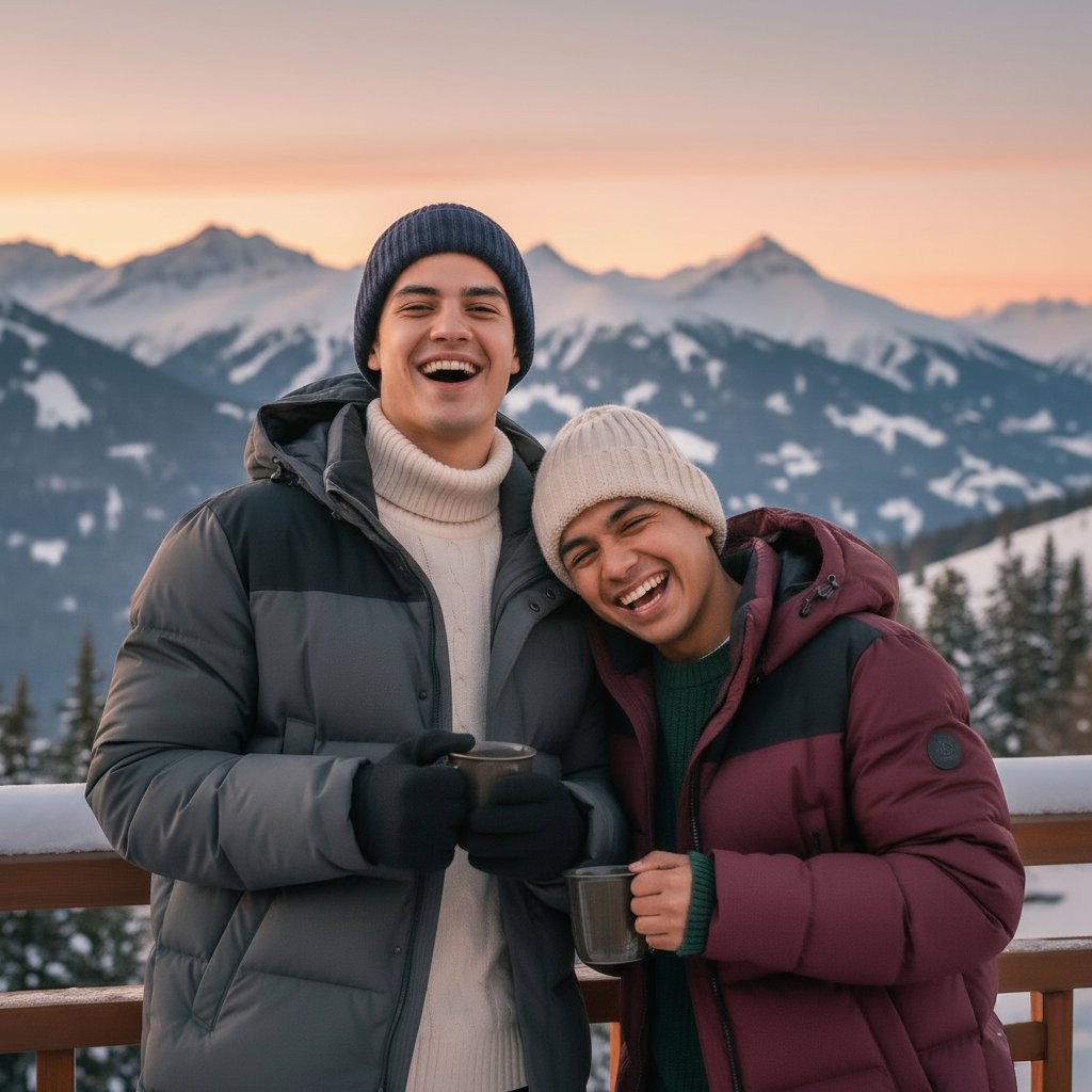 He'll kill me for sharing this one... but his smile is too cute not to share it. Happy holidays, everyone! ☕️🗻🇨🇭