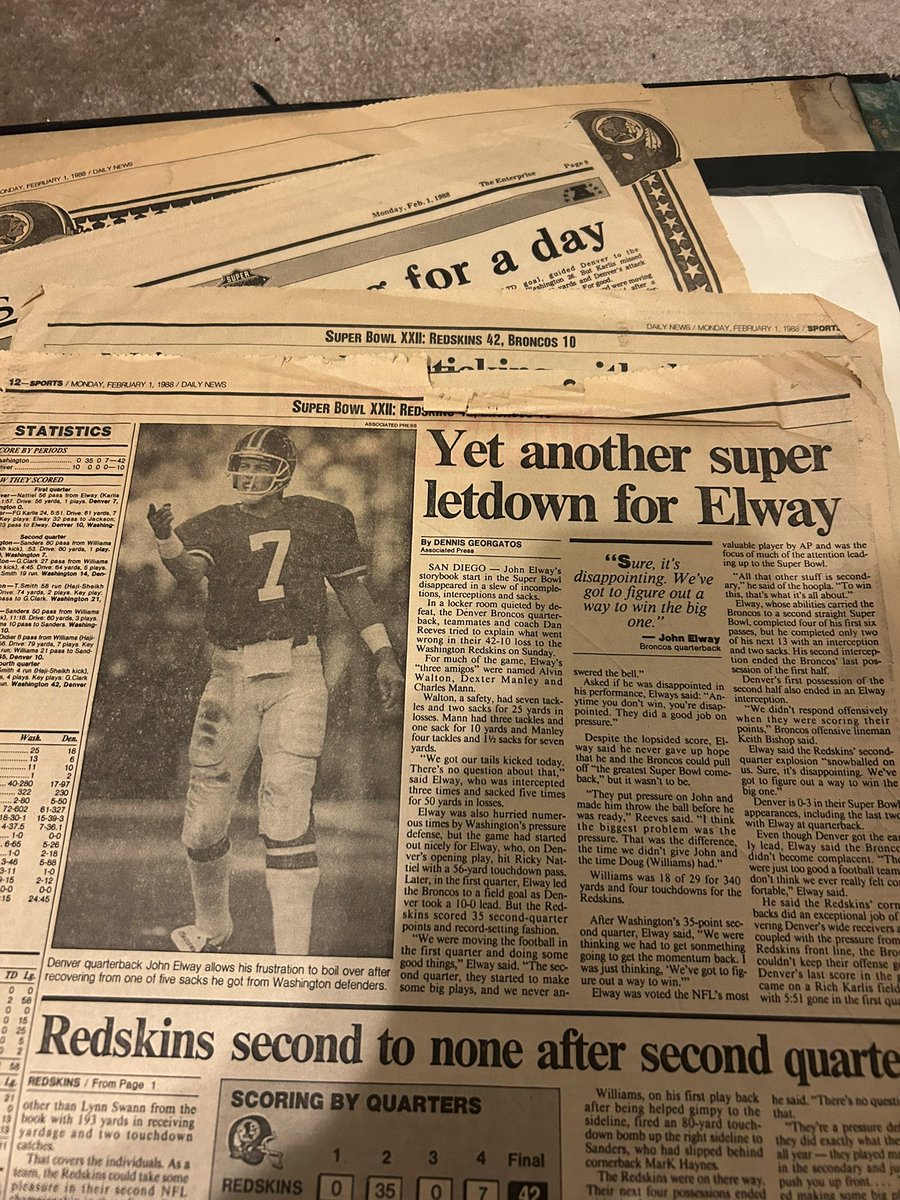 DaveSnow72's tweet image. to my fellow #BroncosCountry fans of mine an followers,you got to watch ASAP the Documentary on @netflix #Elway it's Dynamite,must watch.!! it's a great trip down memory lane,and got me pulling out old "Newspapers Clips" #PMSLive 
@Broncos