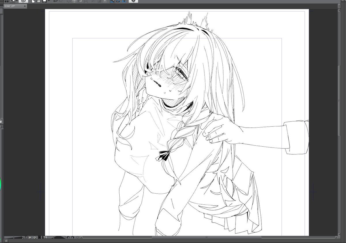 半年近い前の下書きなんて線画するモンじゃあないっすよ 