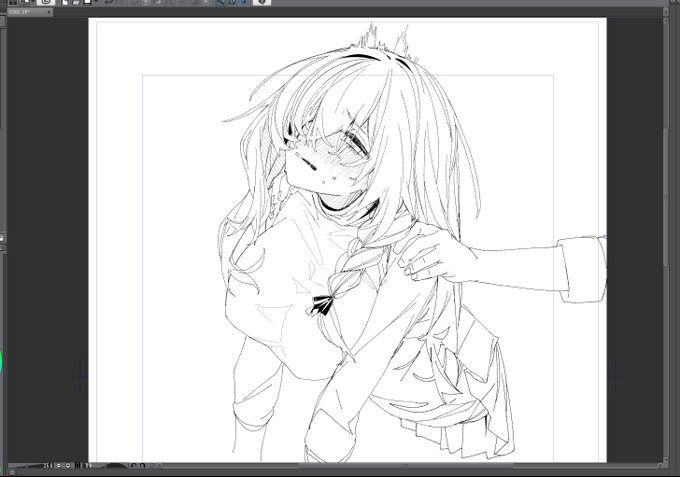 半年近い前の下書きなんて線画するモンじゃあないっすよ 