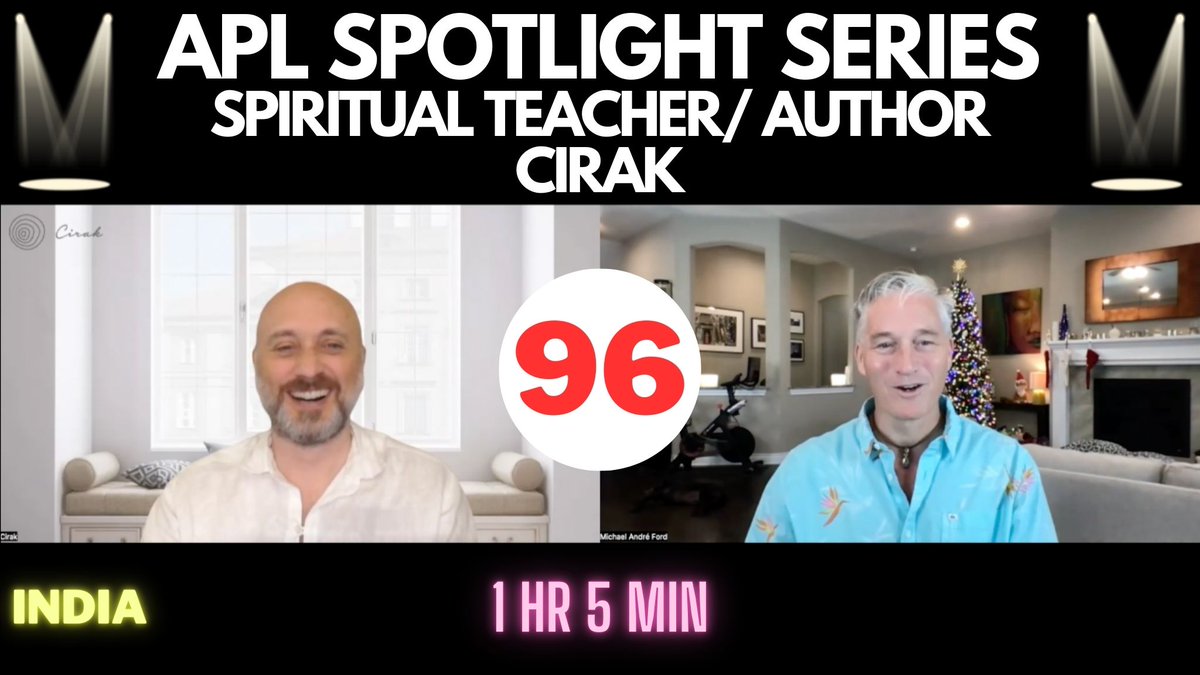⭐ LIVE NOW ⭐
APL SPOTLIGHT SERIES EP 96
YouTube.com/@MichaelAndreF…
Direct Link: youtu.be/YUcZ9WNodnw
​​​​​
📌 Like most, Cirak takes steps with Angels on-air!
​
OUR  GUEST is Cirak (INDIA), a contemporary spiritual teacher, meditator and  author whose teachings bridge ancient