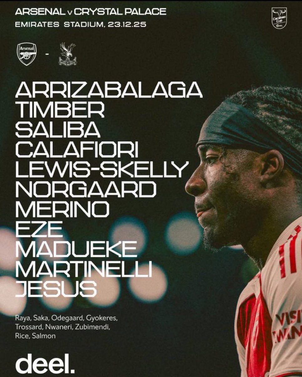 Arsenal047's tweet image. Great lineup , anyway Timber should be rested cos we don't have backup for him + Nwaneri should've started tonight 

Come on you Gunners ❤️🤍