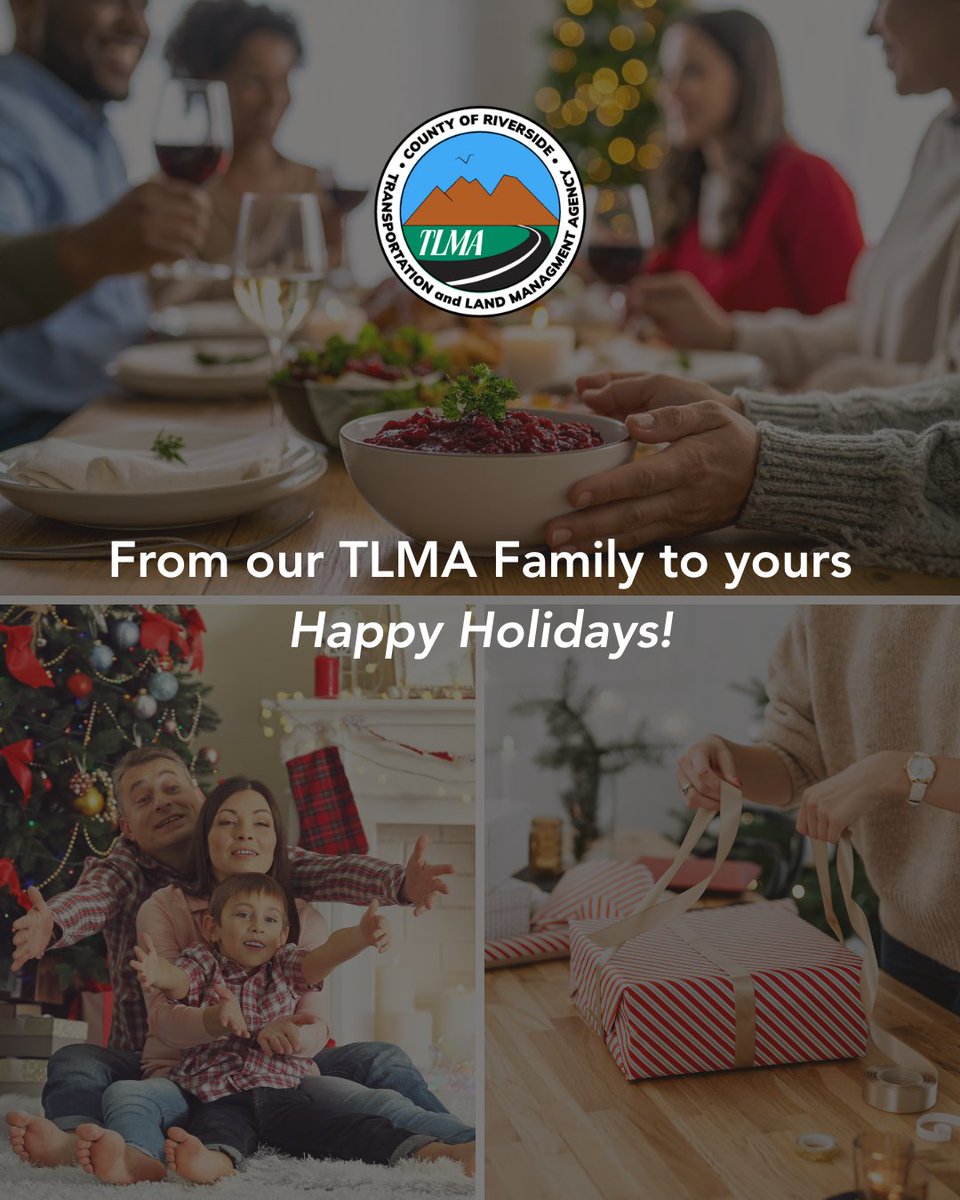 🎄 Heads up!
Even Santa needs a break — and so do we! 🎅
Our offices will be closed Thursday, December 25, and Friday, December 26 for the Christmas holiday. From our TLMA family to yours, have a holly jolly holiday season!
#HappyHolidays #RivCoNow