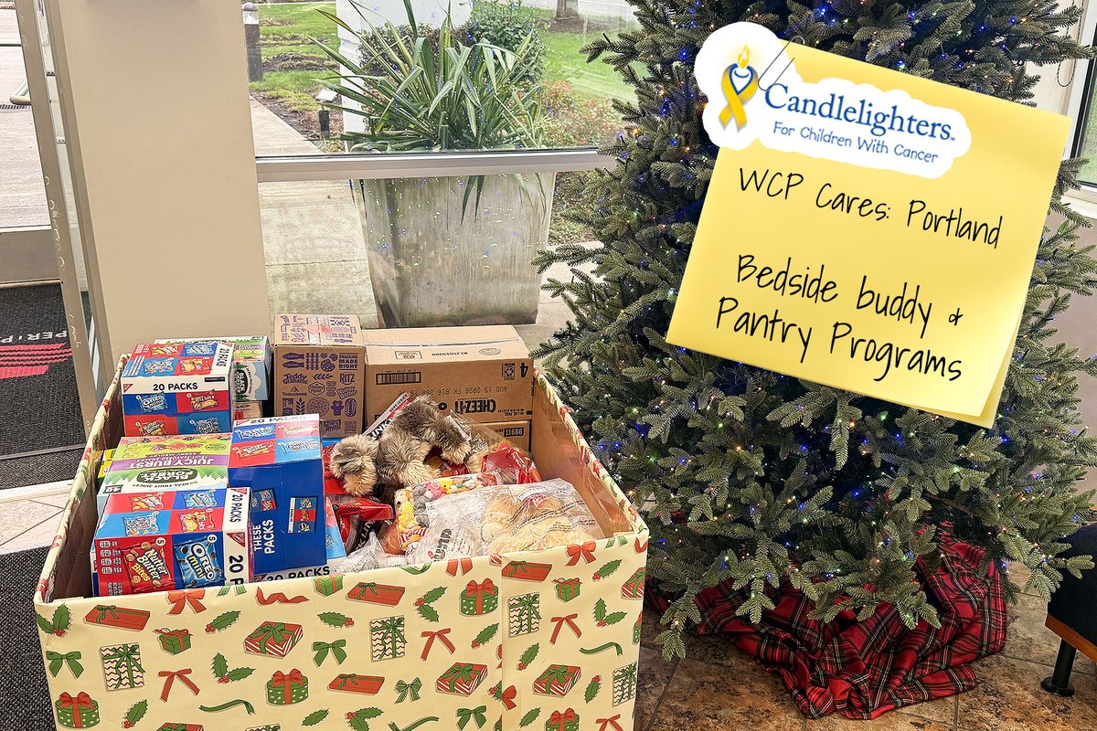 wcpsolutions's tweet image. In honor of the holiday season, WCP Portland assembled a giant box filled with items for their WCP Cares charity, The Candlelighters. These items are for their Bedside Buddy and Pantry programs.

#wcpsolutions #candlelighters #wcpcares #wcpportland #supportinglocal #charity