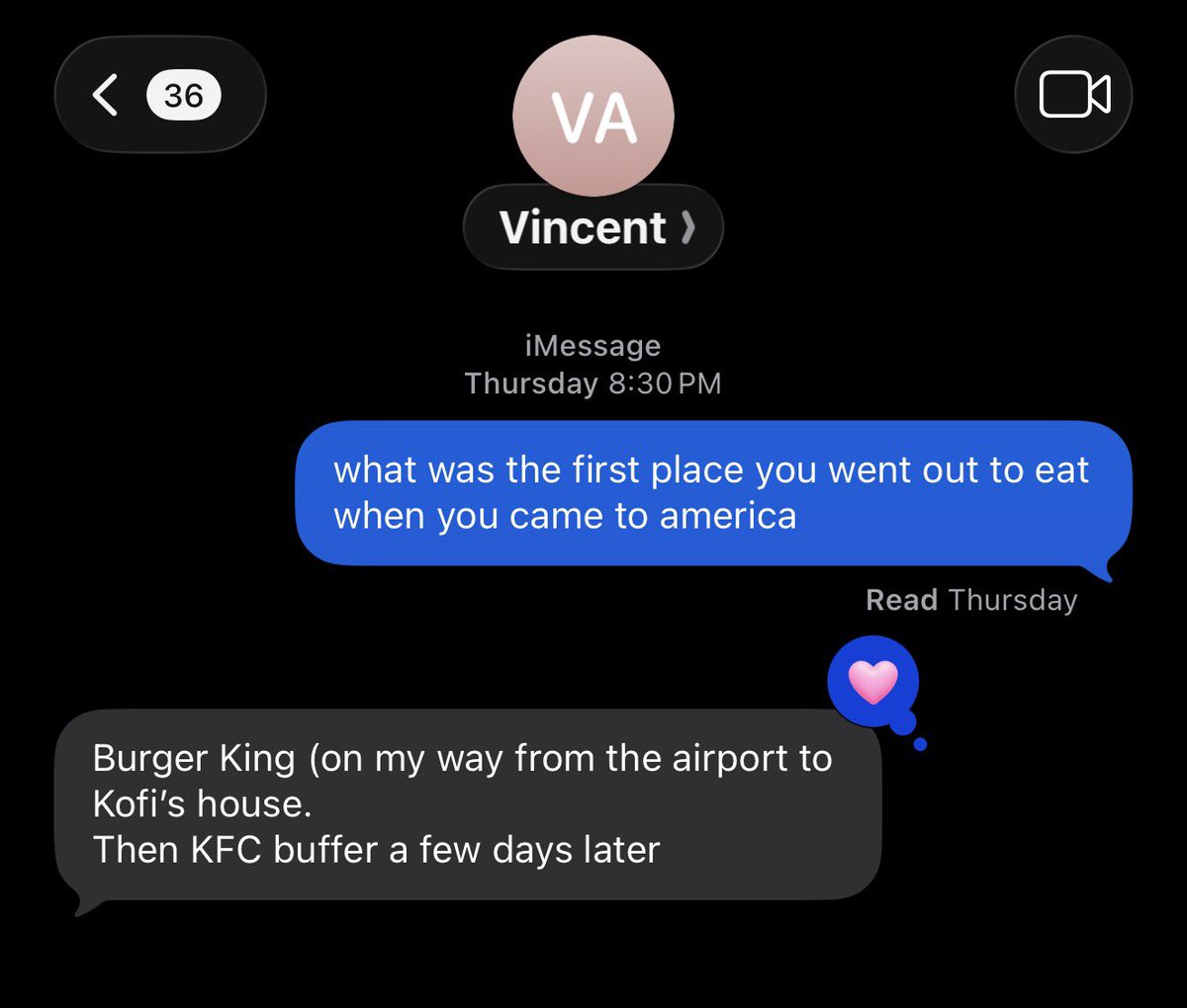 i never texted my dad, but two days before he died this question randomly popped into my head to ask him