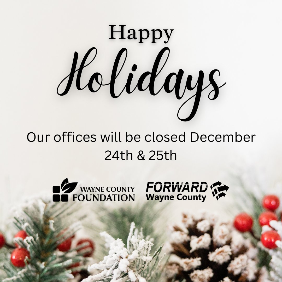forwardINwayne's tweet image. We will be closed Wednesday and Thursday this week. Wishing everyone a happy and healthy holiday!