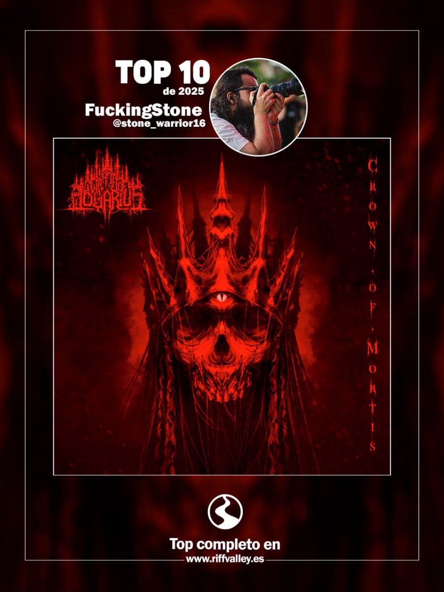 RiffValleyEs's tweet image. ¡SEGUNDO TOP 10 DE 2025! Vamos con el pedazo (y oscuro) top 10 que se ha marcado Fucking Stone, ¡pero ojo!, hay cosas en su top que seguro que os sorprenderán. 

➡️ ¡Os contamos aquí!: riffvalley.es/articulos/top-…

#FollowTheRiff #RiffValley #metal #nuevodisco #lanzamiento #metalspain